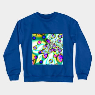 Psychedelic Fractal, Pink and Blue Design. Crewneck Sweatshirt